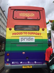 Nottingham City Transport pride 2017 bus